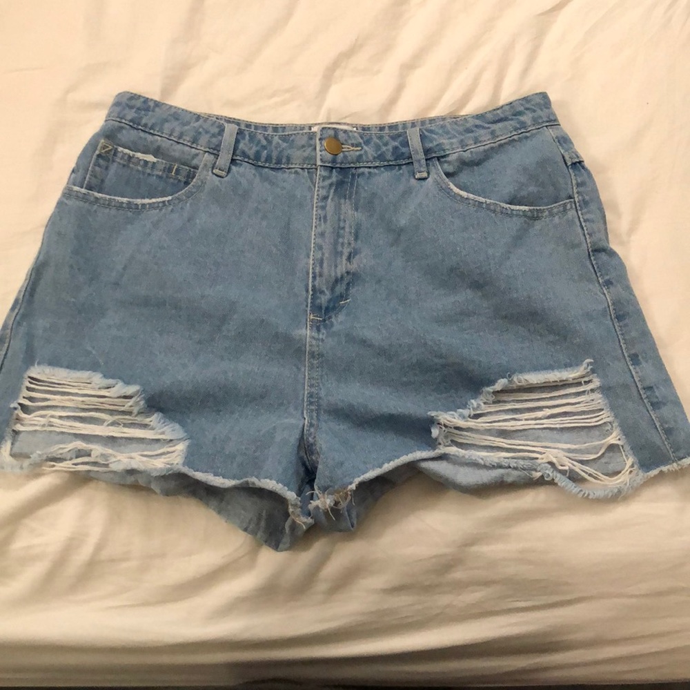 Princess Polly High Relaxed Distressed Shorts